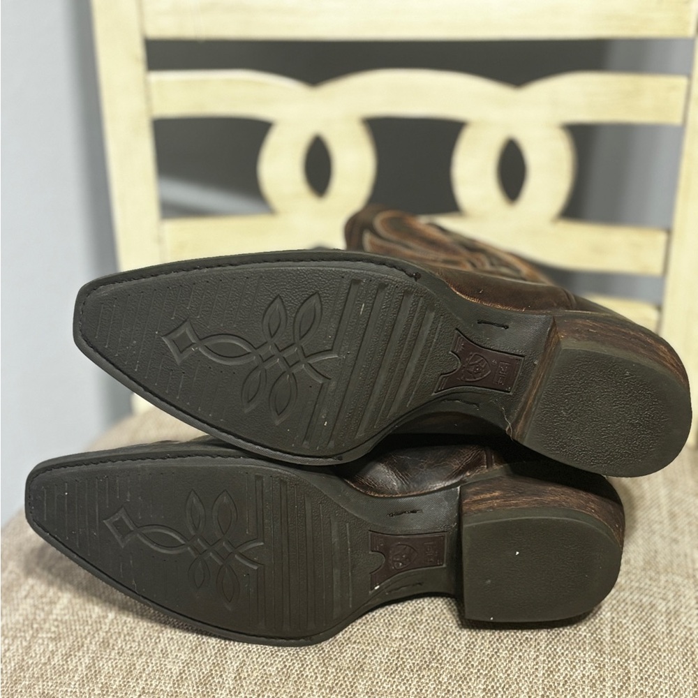 Ariat Dark Brown Western Ankle Booties - Picture 4 of 6